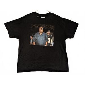 The Notorious B.I.G. Rap Icon Hip Hop Photo Graphic Black T-Shirt Mens XL